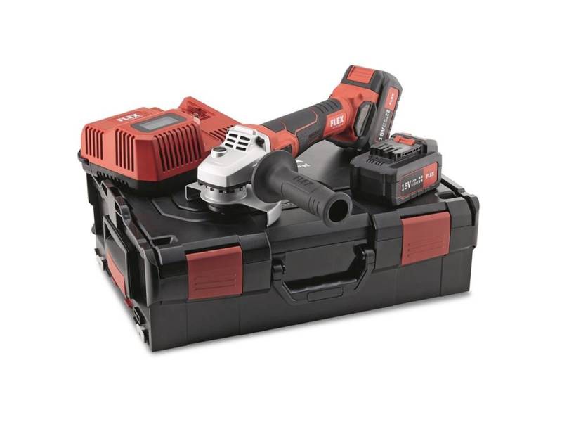 Flex Akku-Winkelschleifer LB 125 18.0-EC, Set inkl. 2 Akkus, Ladegerät und L-BOXX Flex Akku-Winkelschleifer LB 125 18.0-EC, Set inkl. 2 Akkus, Ladegerät und L-BOXX von Flex
