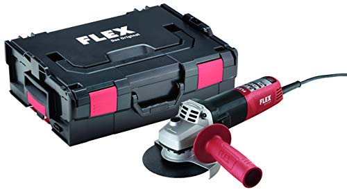 Flex Winkelschleifer LE 9-11 125 (ø 125 mm, 900 Watt, Schleifmaschine inkl. Transportbox L-Boxx, Zusatzhandgriff, Schutzhaube verstellbar, ergonomische Bauform, Spindelarretierung) 436739, Schwarz von FLEX