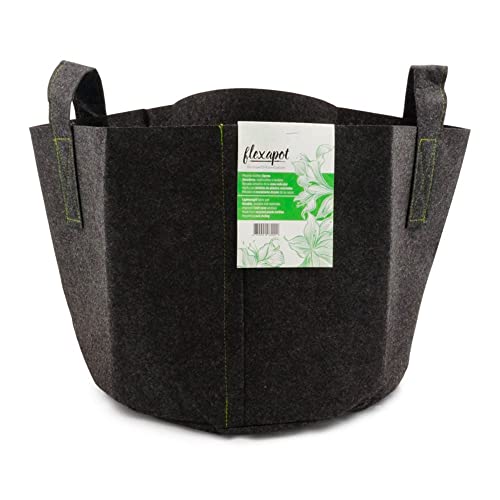 Geotextil Blumentopf/Pflanzsack mit Henkeln Flexapot Grau 10 GAL (37,9L) von Flexapot