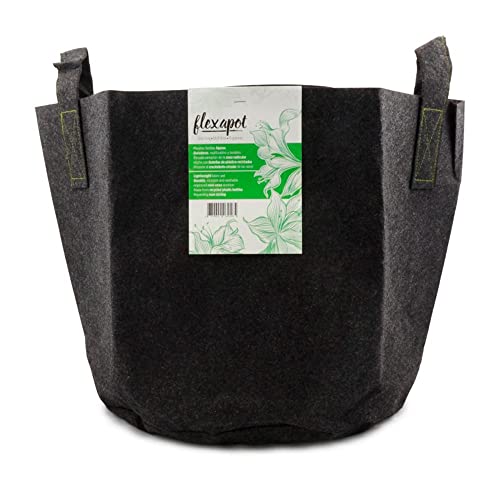 Geotextil Blumentopf/Pflanzsack mit Henkeln Flexapot Grau 15 GAL (56,8L) von Flexapot