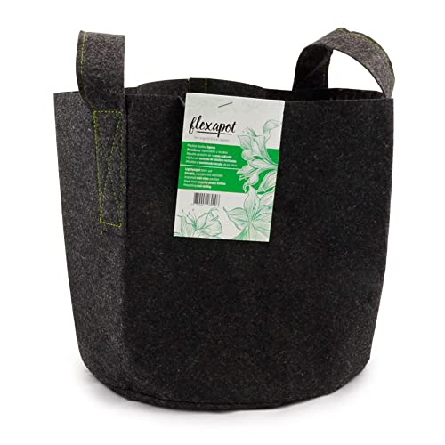 Geotextil Blumentopf/Pflanzsack mit Henkeln Flexapot Grau 5 GAL (19L) von Flexapot