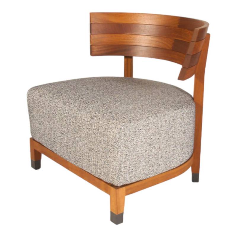 Outdoorsessel Thomas Stoff Begonia Gestell Iroko Brüniert von Flexform