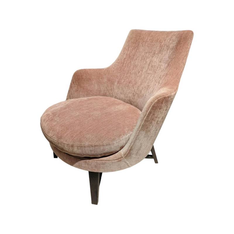 Sessel Guscio Bezug Stoff Extra Esprit 1087 Rosa Holzgestell Schwarz von Flexform