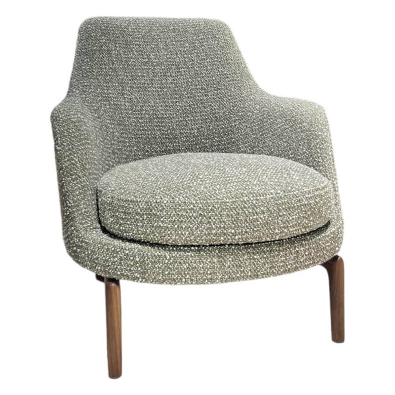 Sessel Leda Stoff Extra 383 Grün Füße Holz Braun von Flexform