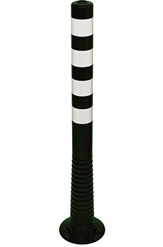 Flexible Verkehrspfosten, elastisch, 100 cm, schwarz/weiß von FlexiBarrier