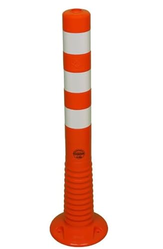 Flexible Verkehrspfosten, elastisch, 75cm, orange/weiß von FlexiBarrier