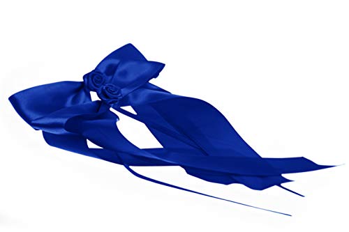 FlexiStore 10 Antennenschleifen mit Rose Deko Schleifen Hochzeit Auto - ASR-Blau von FlexiStore