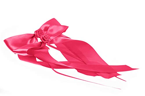 FlexiStore 10 Antennenschleifen mit Rose Deko Schleifen Hochzeit Auto - ASR-Pink von FlexiStore