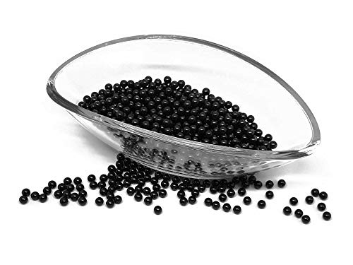 100 x Perlen ohne Loch!! - basteln Deko Dekoperlen Wachsperlen - Set 8mm Schwarz von FlexiStore