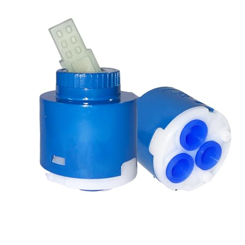 Wasserhahn Kartusche für Blanco Küchenarmatur – 2er Set Ø 35mm Ersatzteile für Spüle, Mischbatterie – Keramik Kartusche für Blanco Spüle Zubehör Waschtischarmatur und Duscharmatur von FlexiWerk