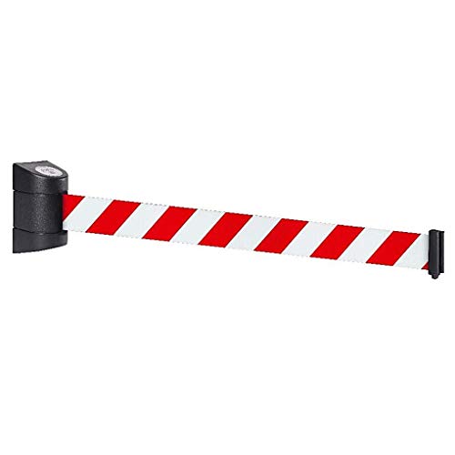 Flexibarrier 4.5m einziehbare Gürtelbarriere mit ABS-Kunststoff-Wandgehäuse, automatische Verriegelungsfunktion einziehbare Sicherheits-Wandschlangenbarriere für Crowd Control (Rot/Weiß) von Flexibarrier