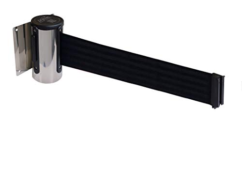 Flexibarrier Wandhalterung inkl. Absperrband (Economy) - 2.3m/4.5m (4.5m, Silber/Schwarz) von Flexibarrier