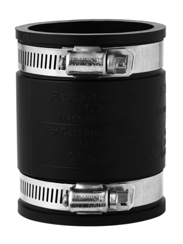 AquaForte PVC Elastomer, flexible Muffe, Ø 63 mm/ 2" (Klemmbereich 63-57mm), enorm flexibel! von AquaForte