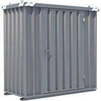 Schnellbaucontainer, HxBxT 2.100 x 2.100 x 1.100 mm, Tür stirnseitig, 1-flügelig von BOS®