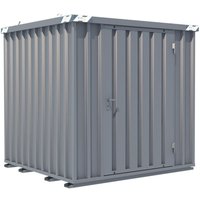 Schnellbaucontainer, HxBxT 2.100 x 2.100 x 2.100 mm, Tür stirnseitig, 1-flügelig von BOS®