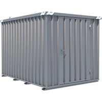 Schnellbaucontainer, HxBxT 2.100 x 2.100 x 3.100 mm, Tür stirnseitig, 1-flügelig von BOS®