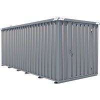 Schnellbaucontainer, HxBxT 2.100 x 2.100 x 5.100 mm, Tür stirnseitig, 1-flügelig von BOS®