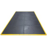 COBA Anti-Ermüdungsmatte, genoppt, Fliesensystem, Randfliese, gelber Rand COBA Anti-Ermüdungsmatte, genoppt, Fliesensystem, Randfliese, gelber Rand von COBA