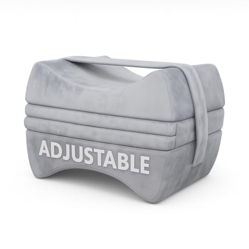 Flexicomfort Kniekissen für Seitenschläfer – Abnehmbare Memory-Schaum-Schichten zur Anpassung der Dicke – orthopädisches Hüftkissen für zwischen den Beinen beim Schlafen, Schmerzen im unteren Rücken, von Flexicomfort