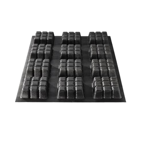 FLEXIPAN Silikonform mit 12 kleinen Tabletten – Schokolade, Brownies, Vorspeisen – Zubehör zum Backen zu Hause – gleichmäßiges Kochen, einfaches Herauslösen – süß, salzig – Einzelportionen von Flexipan