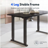 FlexiSpot höhenverstellbarer Schreibtisch in Schwarz mit vier Beinen 140*70CM Tischplatte von Flexispot
