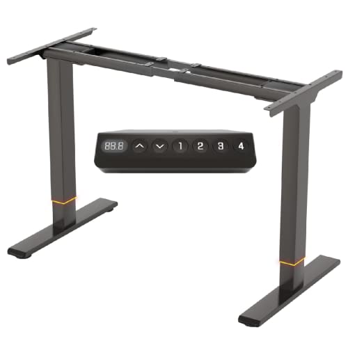 Flexispot EB2B Höhenverstellbarer Schreibtisch Elektrisch höhenverstellbares Tischgestell, passt für alle gängigen Tischplatten. Mit Memory-Steuerung und Softstart/-Stop, Schwarz von FLEXISPOT