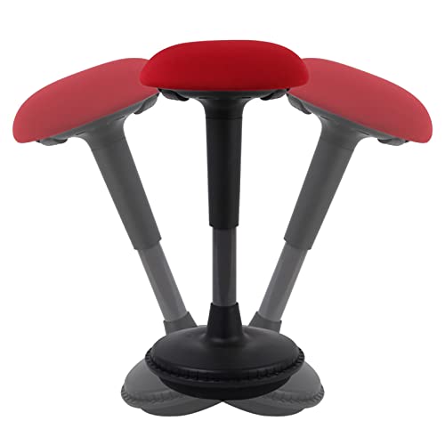 Flexispot Bürostuhl mit Wackelfunktion, höhenverstellbar, für bequemes Arbeiten/Stehen, Rot von FLEXISPOT