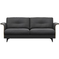 FLEXLUX 2,5-Sitzer "Glow Sofa, Couch,", Premium-Sitz: Kaltschaum & Federkern, Arml. Walnuss, Fuß Alu von Flexlux
