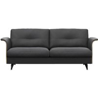 FLEXLUX 2,5-Sitzer "Glow Sofa, Couch,", Premium-Sitz: Kaltschaum & Federkern, Arml. geölte Eiche, Fuß Alu von Flexlux