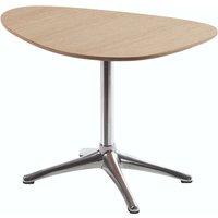 FLEXLUX Beistelltisch "Nachttisch, Sofatisch, Kaffeetisch, Couchtisch, Nierenform,", Walnuss oder Eiche Furnier, Fuß Alufarbig oder Schwarz, Höhe 45 cm von Flexlux