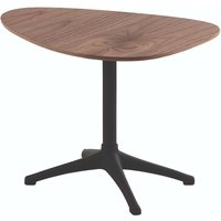 FLEXLUX Beistelltisch "Nachttisch, Sofatisch, Kaffeetisch, Couchtisch, Nierenform,", Walnuss oder Eiche Furnier, Fuß Alufarbig oder Schwarz, Höhe 45 cm von Flexlux