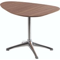 FLEXLUX Beistelltisch "Nachttisch, Sofatisch, Kaffeetisch, Couchtisch, Nierenform,", Walnuss oder Eiche Furnier, Fuß Alufarbig oder Schwarz, Höhe 45 cm von Flexlux