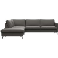 FLEXLUX Ecksofa "Fiore, L-Form" schmale Armlehnen, Kaltschaum, Füße Alu+schwarz von Flexlux