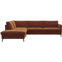 FLEXLUX Ecksofa "Fiore, L-Form" schmale Armlehnen, Kaltschaum, Füße Alu+schwarz von Flexlux