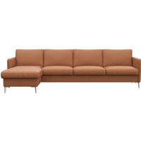 FLEXLUX Ecksofa "Fiore, super Sitzkomfort durch Kaltschaum im Sitz, L-Form" schmale Armlehnen, Füße Alu von Flexlux