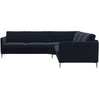 FLEXLUX Ecksofa "Fiore, gleichschenklig, bequem durch hochwertigem Sitzaufbau", schmale Armlehnen, Kaltschaum, Füße Alu+ Eiche von Flexlux
