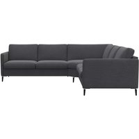 FLEXLUX Ecksofa "Fiore, L-Form, bequem und komfortabel durch hochwertigem Sitzaufbau" schmale Armlehnen, Kaltschaum, Füße Alu+schwarz von Flexlux