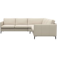 FLEXLUX Ecksofa "Fiore, L-Form, bequem und komfortabel durch hochwertigem Sitzaufbau" schmale Armlehnen, Kaltschaum, Füße Alu+schwarz von Flexlux