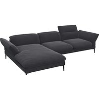 FLEXLUX Ecksofa "Salino, Funktionssofa mit Recamiere, Relaxsofa, Ecksofa", Sofa mit Arm- und Kopfteil-Verstellungen, Kaltschaum & Stahl-Wellen von Flexlux