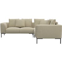 FLEXLUX Ecksofa "Sava", Taschenferderkern-Sitz mit Kaltschaum, lose Rücken- & Dekokissen von Flexlux