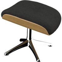 FLEXLUX Fußhocker "Aarhus, für Entspannung, Ergonomischer Komfort, Klassisches Stil", Weicher Stoff oder Echtleder, Robustes Alu fuß, Gestell in Holzoptik von Flexlux