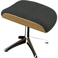 FLEXLUX Fußhocker "Aarhus, für Entspannung, Ergonomischer Komfort, Klassisches Stil", Weicher Stoff oder Echtleder, Robustes Alu fuß, Gestell in Holzoptik von Flexlux
