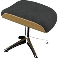 FLEXLUX Fußhocker "Aarhus, für Entspannung, Ergonomischer Komfort, Klassisches Stil", Weicher Stoff oder Echtleder, Robustes Alu fuß, Gestell in Holzoptik von Flexlux
