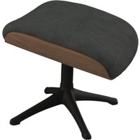 FLEXLUX Fußhocker "Aarhus, für Entspannung, Ergonomischer Komfort, Klassisches Stil", Weicher Stoff oder Echtleder, Schwarzer fuß, Gestell in Holzoptik von Flexlux