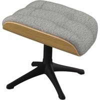 FLEXLUX Fußhocker "Skagen, Beinstütze, Entspannung, Premium-Komfort, Scandi design", Gestell in Holzfurnier, Pflegeleichter Stoff & Echtleder, fuß Schwarz von Flexlux