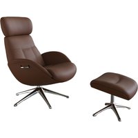 FLEXLUX Relaxsessel "Elegant, Funktionssessel, verstellbarer Rücken- und Kopfstütze", Premium Komfort, Rücken- und Kopfteilverstellung, Drehbar, Fuß Alu von Flexlux