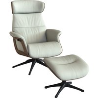 FLEXLUX Relaxsessel "Rücken u. Kopfverstellung, ergonomisch, Airchannels, klasse Komfort" Rücken- & Kopfteilverstellung, Drehbar, Armlehne Walnuss, Fuß Schwarz von Flexlux