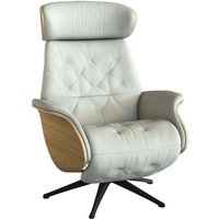 FLEXLUX Relaxsessel "Volden elektrischer Funktionsessel" Größe M, Rücken & Fußteil elektrisch, Akku, Arml. Eiche, Fuß schwarz von Flexlux