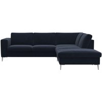 FLEXLUX Ecksofa "Fiore, L-Form" breite Armlehnen, Füße alufarben, B/T 241/225 cm, Kaltschaum im Sitz von Flexlux