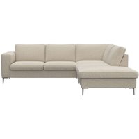 FLEXLUX Ecksofa "Fiore, L-Form" breite Armlehnen, Füße alufarben, B/T 241/225 cm, Kaltschaum im Sitz von Flexlux
